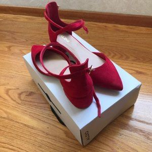 Aldo heels Cyran wine red size 7